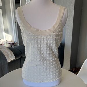 Chic Cream Textured Tank Top
